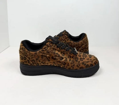 A Bathing Ape Bapesta Leopard Print UK 7.5