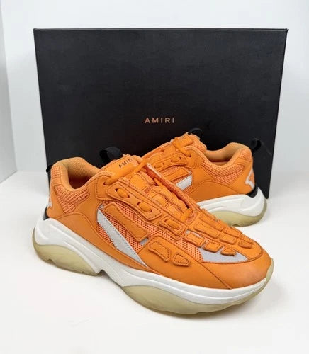 Amiri Bone Runner Orange Suede Sneakers UK 7