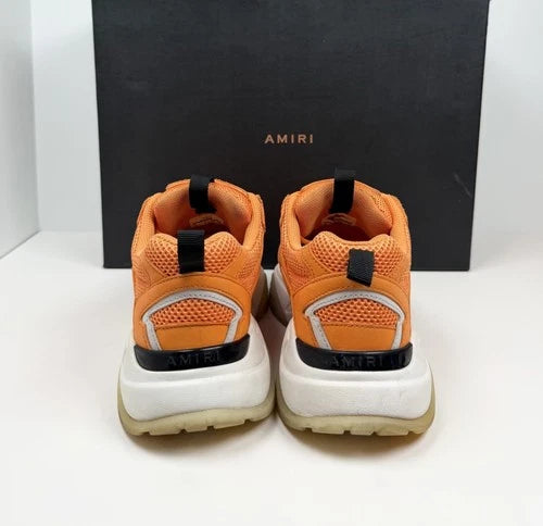 Amiri Bone Runner Orange Suede Sneakers UK 7