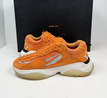 Amiri Bone Runner Orange Suede Sneakers UK 7
