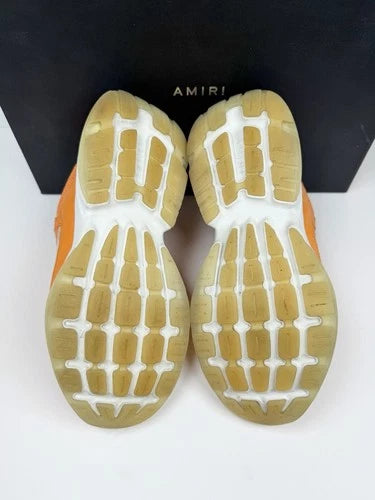 Amiri Bone Runner Orange Suede Sneakers UK 7