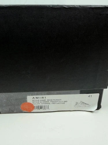 Amiri Bone Runner Orange Suede Sneakers UK 7