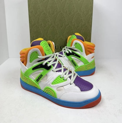 Gucci Basket White Demetra Multicolor UK 6