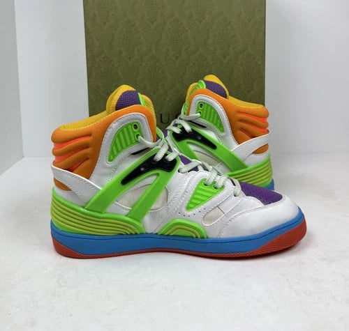 Gucci Basket White Demetra Multicolor UK 6