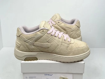 Off-White Out Of Office Beige Suede Sneakers UK 7