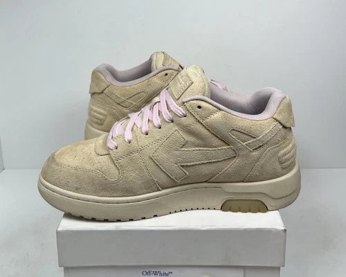 Off-White Out Of Office Beige Suede Sneakers UK 7