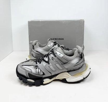Balenciaga Track Metallic Silver Sneakers