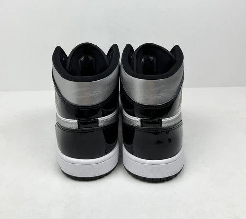 Air Jordan 1 SE Mid Black White Metallic Silver