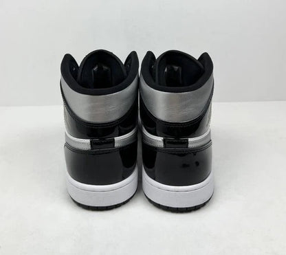 Air Jordan 1 SE Mid Black White Metallic Silver
