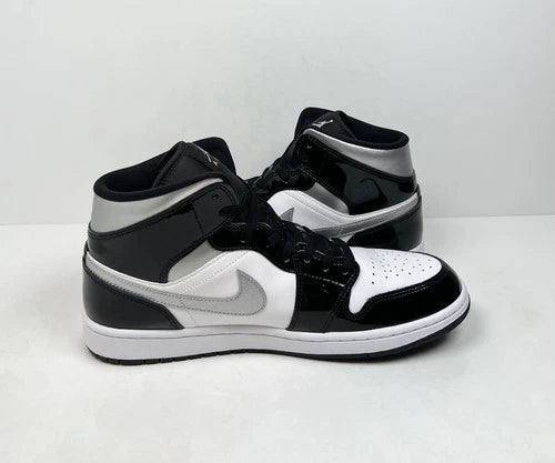 Air Jordan 1 SE Mid Black White Metallic Silver