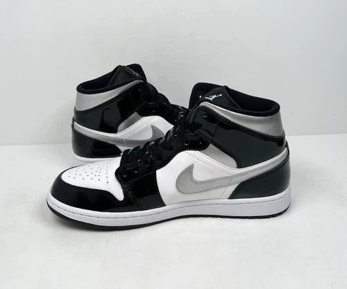 Air Jordan 1 SE Mid Black White Metallic Silver