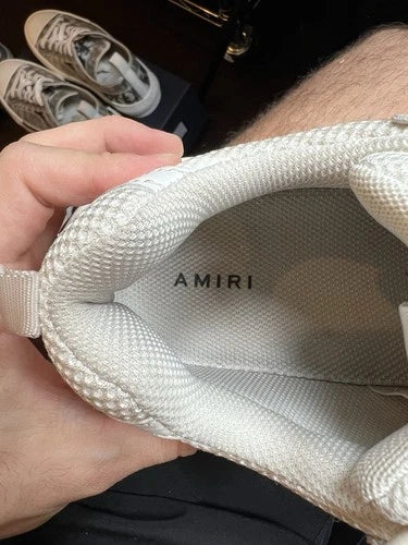 Amiri Bone Runner Mixed White Sneakers UK 7