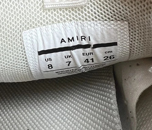 Amiri Bone Runner Mixed White Sneakers UK 7